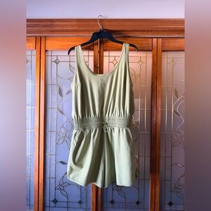 Abercrombie & Fitch Green Elastic Waist Romper size LT